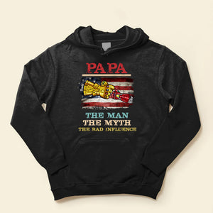 USA The Man The Myth The Bad Influence - Gift For Dad, Grandfather - Personalized Shirt