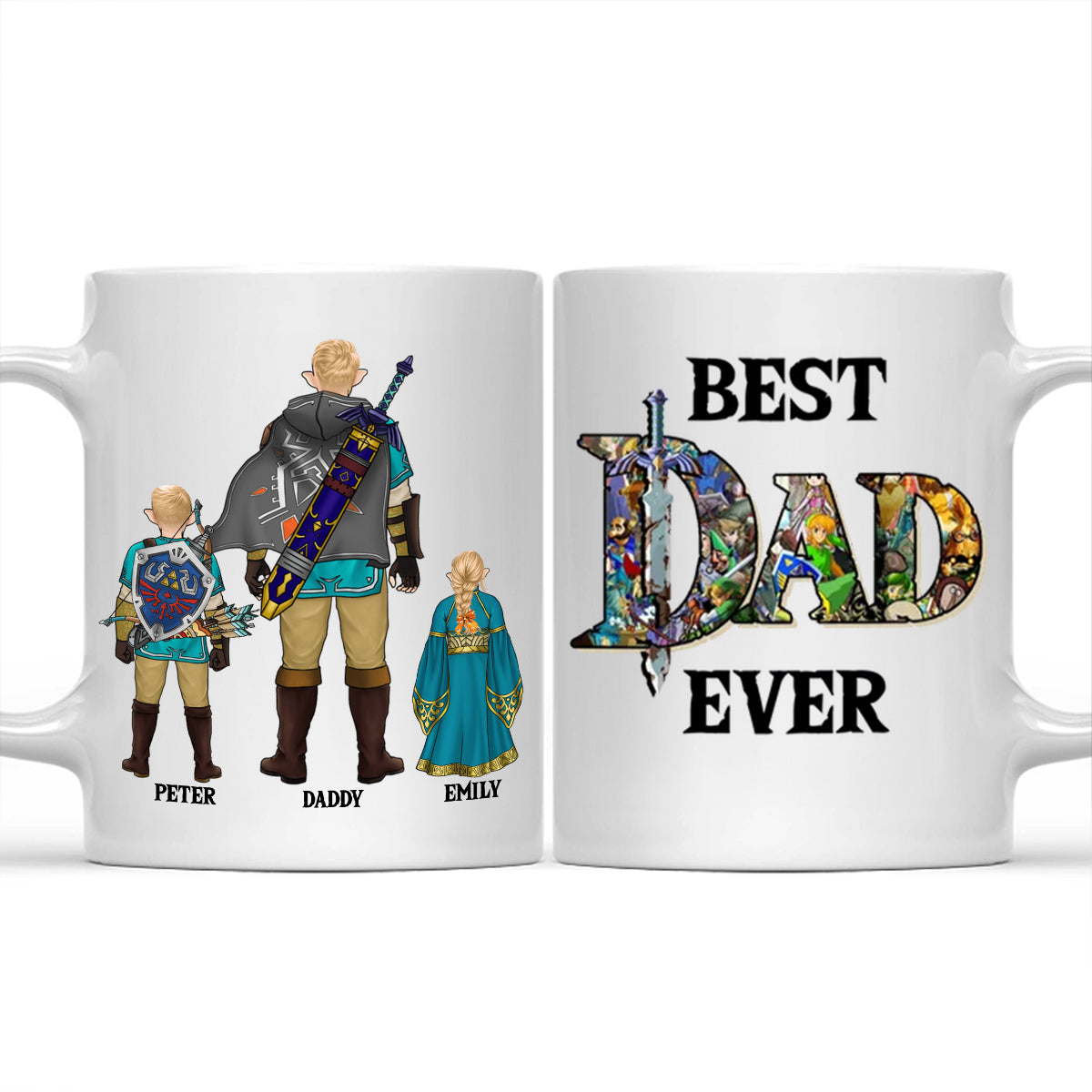 Zelda The Legend Dad Ever - Gift For Father's Day - Personalized Ceramic Mug