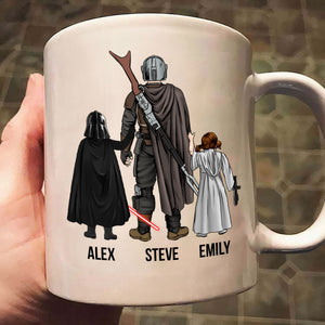 Star War My Dad And Me In The Adventure Go To Space - Gift For Father's Day - Personalized Ceramic Mug