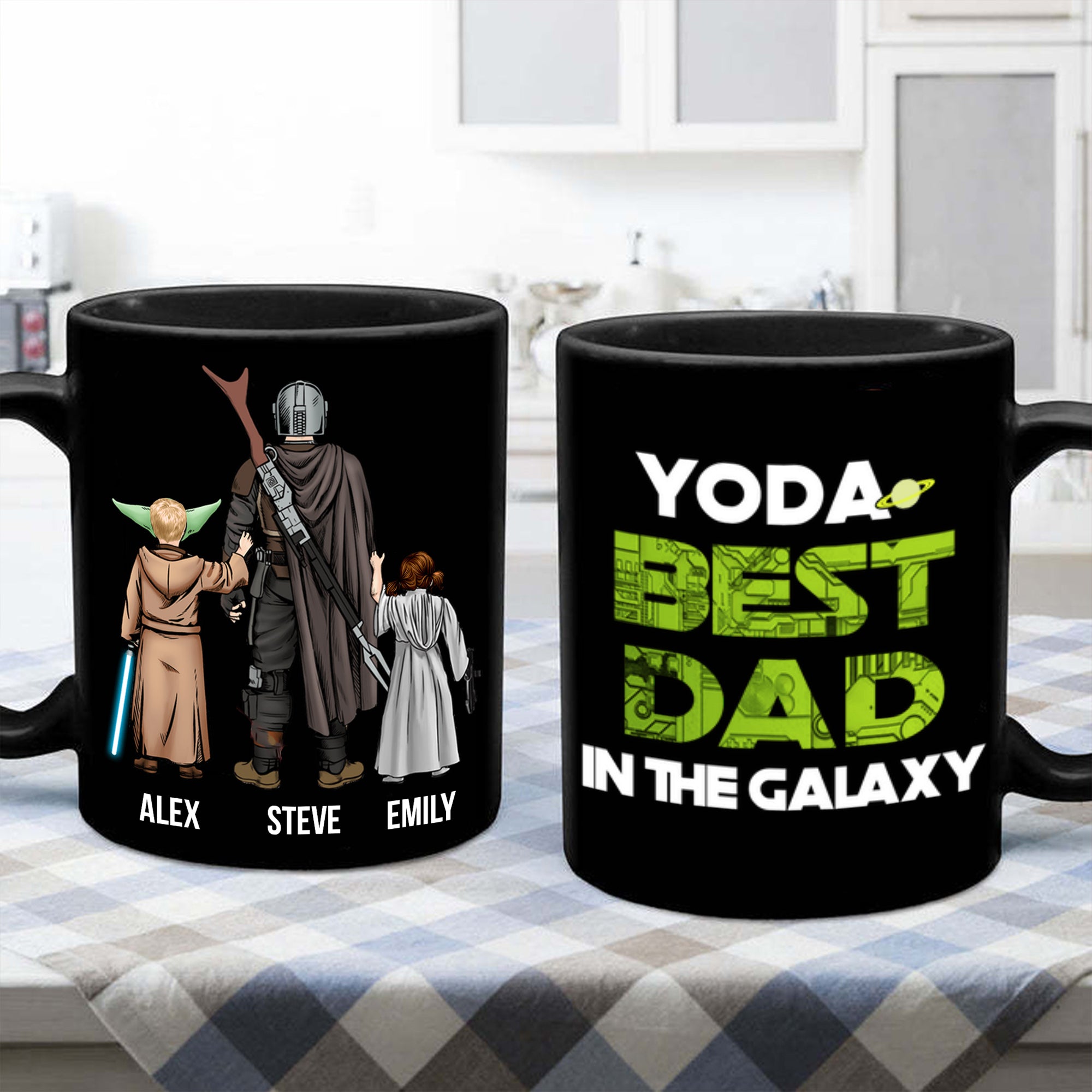 Best Dad In The Galaxy - Gift For Father's Day - Personalized Ceramic Mug