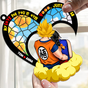 Dragon Ball My Love For You Is Over 9000 - Gift For Couple - Window Hanging Suncatcher Ornament - CL18 NH96