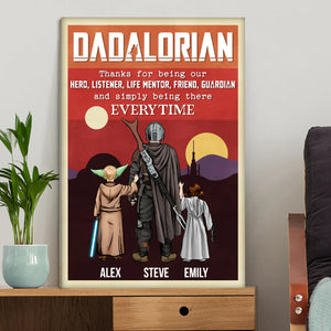 Star War Thanks For Being Our Hero And Simply Being There Everytime - Gift For Dad, Husband, Father's Day - Personalized Canvas Poster