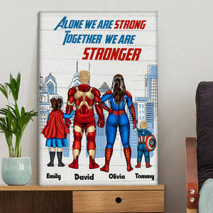 We Are A Family, Always Together - Gift For Dad, Father's Day - Personalized Canvas Poster