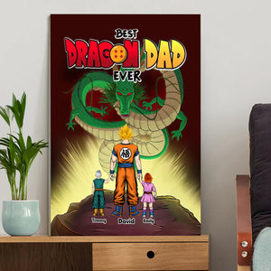 The Best Saiyan Dad In My Family - Gift For Father's day - Personalized Canvas Poster