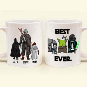 Star War My Dad And Me In The Adventure Go To Space - Gift For Father's Day - Personalized Ceramic Mug