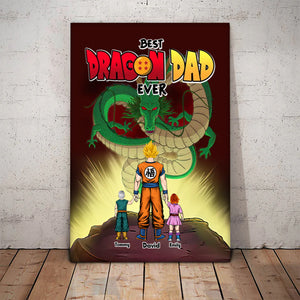 The Best Saiyan Dad In My Family - Gift For Father's day - Personalized Canvas Poster