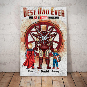 We Love You Three Thousand - Gift For Dad, Husband, Father's Day - Personalized Canvas Poster