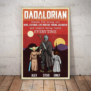 Star War Thanks For Being Our Hero And Simply Being There Everytime - Gift For Dad, Husband, Father's Day - Personalized Canvas Poster