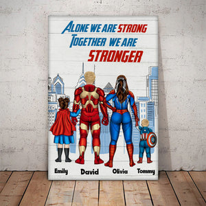 We Are A Family, Always Together - Gift For Dad, Father's Day - Personalized Canvas Poster