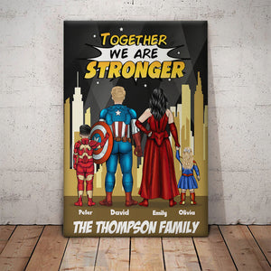 Together We're Stronger - Gift For Father's Day - Personalized Canvas Poster