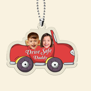 Custom Photo Funny Roadster Car - Gift For Family, Dad, Mom - Personalized Car Hanging Ornament - NA94