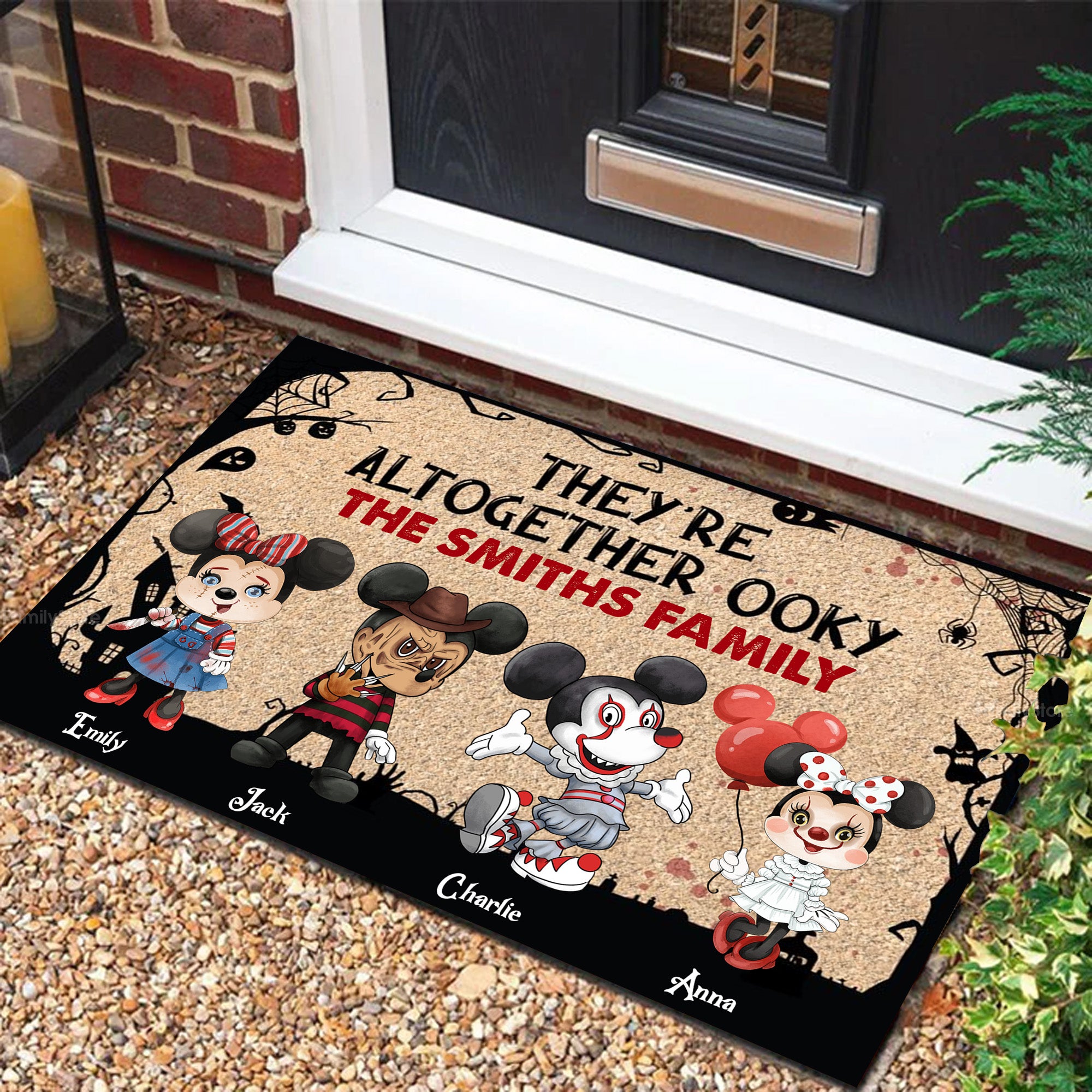 Happy Halloween They Are Altogether Ooky - Gift For Family - Personalized Door Mat - CL15 NA94