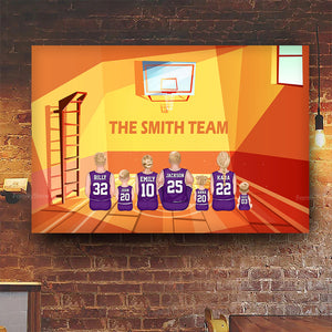 A Successful Team Beats With One Heart - Gift For Family, Basketball Lovers - Personalized Canvas Poster - SPCL03 NA94