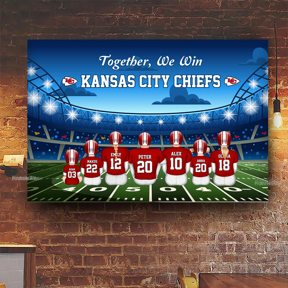 Together, We Win - Gift For Family, Football Lovers - Personalized Canvas Poster - SPCL02 NA94