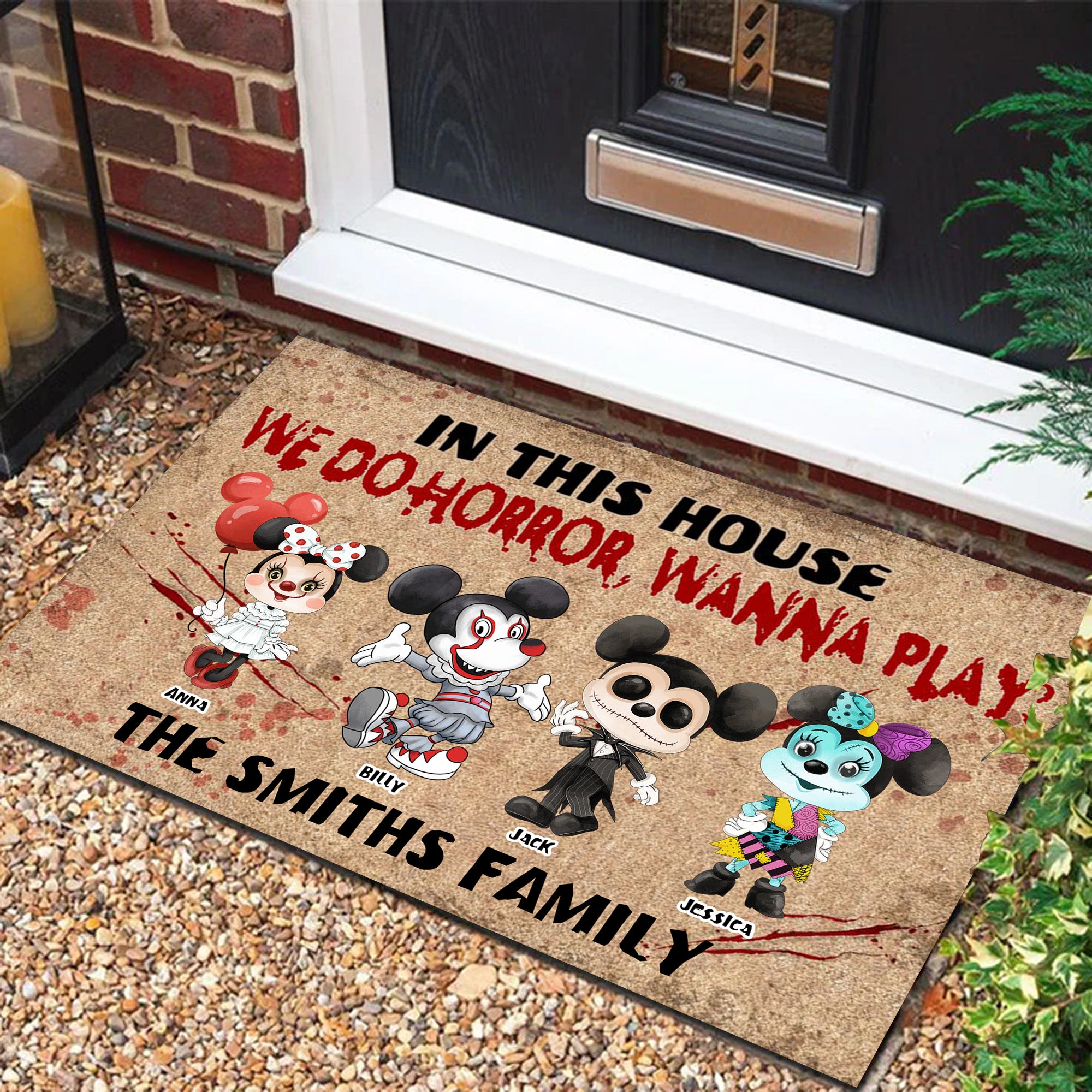 In This House We Do Horror Things - Personalized Door Mat - CL15 NA94