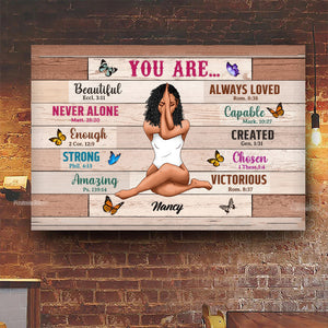 You Are Beautiful Woman - Personalized Poster Canvas - Gift for Black Woman, Black Girl, African American, Black History Month, Juneteenth - CLGOD02 NA94