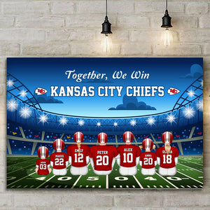 Together, We Win - Gift For Family, Football Lovers - Personalized Canvas Poster - SPCL02 NA94