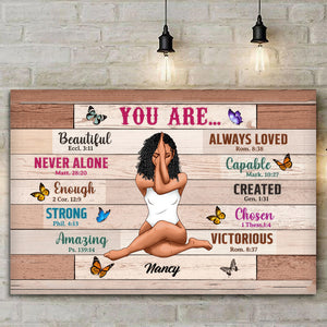 You Are Beautiful Woman - Personalized Poster Canvas - Gift for Black Woman, Black Girl, African American, Black History Month, Juneteenth - CLGOD02 NA94