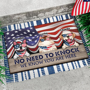 Stars And Stripes Welcome To Our Home - Gift For Pet Lovers - Personalized Door Mat - CL12 NA94