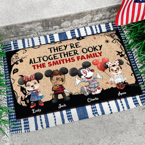 Happy Halloween They Are Altogether Ooky - Gift For Family - Personalized Door Mat - CL15 NA94