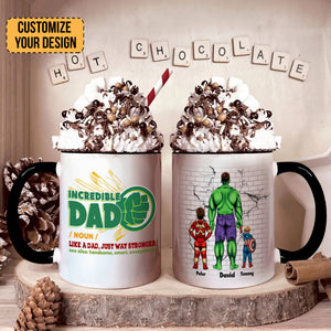 Incredible Dad Like Normal Dad But Always Cooler - Gift For Dad - Personalized Accent Mug - CL02 NA94