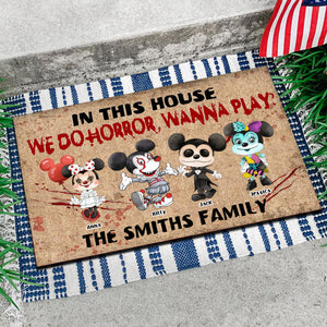 In This House We Do Horror Things - Personalized Door Mat - CL15 NA94