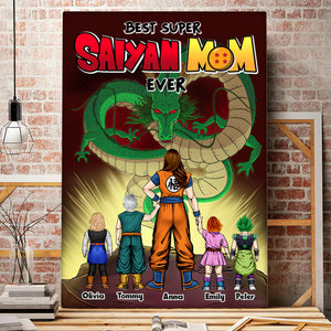 Dragon Ball Best Mom Ever We Love You - Gift For Mom - Personalized Canvas Poster - CL03 NA94