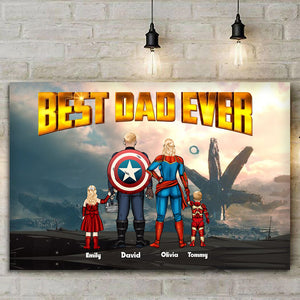 Adventure In The Storm Of Our Family - Gift For Dad, Husband, Father's Day - Personalized Canvas Poster