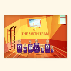 A Successful Team Beats With One Heart - Gift For Family, Basketball Lovers - Personalized Canvas Poster - SPCL03 NA94