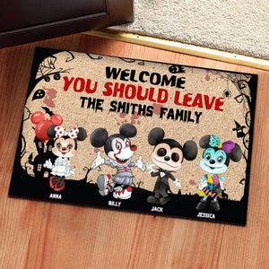 Welcome But You Should Leave - Personalized Door Mat - CL15 NA94