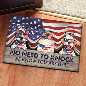 Stars And Stripes Welcome To Our Home - Gift For Pet Lovers - Personalized Door Mat - CL12 NA94