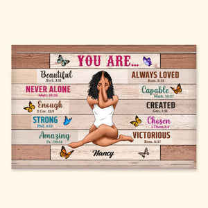 You Are Beautiful Woman - Personalized Poster Canvas - Gift for Black Woman, Black Girl, African American, Black History Month, Juneteenth - CLGOD02 NA94