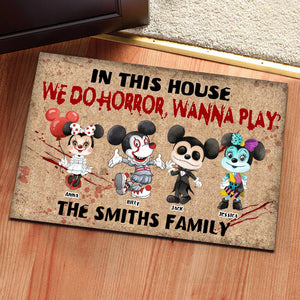 In This House We Do Horror Things - Personalized Door Mat - CL15 NA94