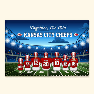 Together, We Win - Gift For Family, Football Lovers - Personalized Canvas Poster - SPCL02 NA94