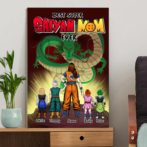 Dragon Ball Best Mom Ever We Love You - Gift For Mom - Personalized Canvas Poster - CL03 NA94