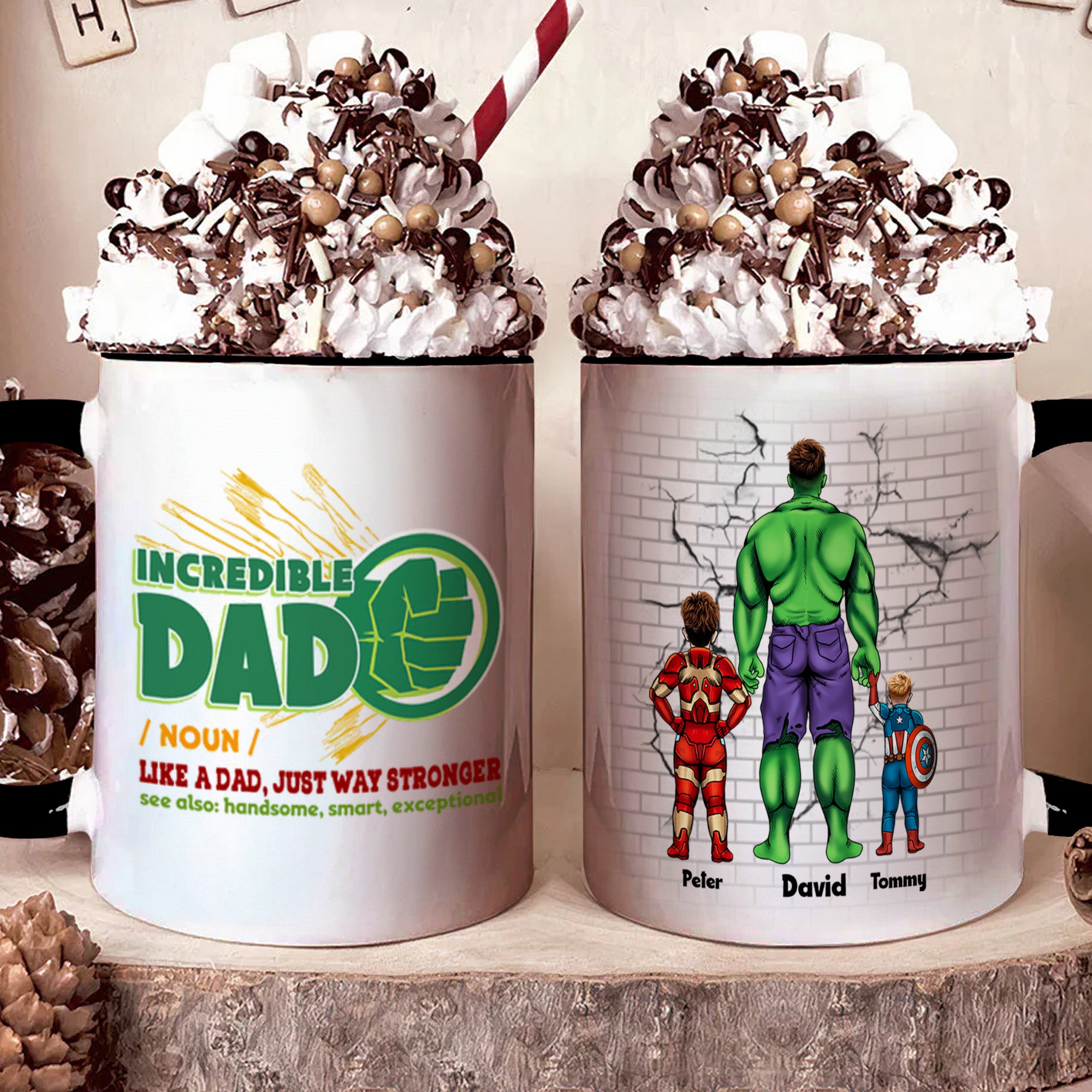 Incredible Dad Like Normal Dad But Always Cooler - Gift For Dad - Personalized Accent Mug - CL02 NA94