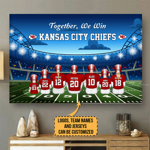 Together, We Win - Gift For Family, Football Lovers - Personalized Canvas Poster - SPCL02 NA94