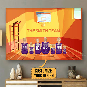 A Successful Team Beats With One Heart - Gift For Family, Basketball Lovers - Personalized Canvas Poster - SPCL03 NA94