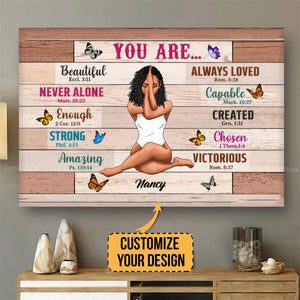 You Are Beautiful Woman - Personalized Poster Canvas - Gift for Black Woman, Black Girl, African American, Black History Month, Juneteenth - CLGOD02 NA94