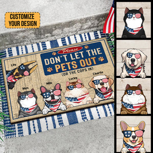 Please Don't Let The Cats Out - Gift For Pet Lovers - Personalized Door Mat