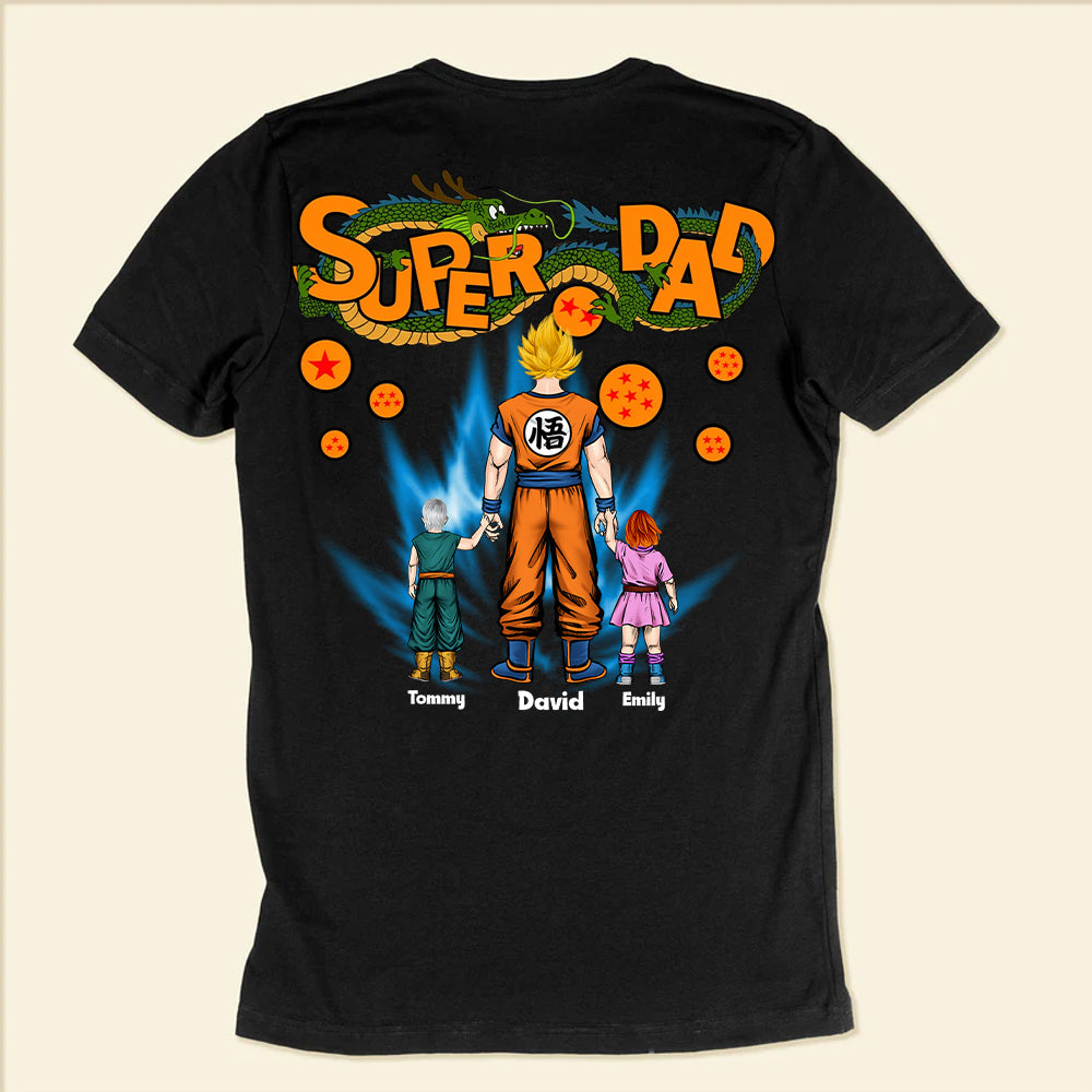 Superpapa Dragon Balls Super Power - Gift For Father's Day - Personalized TShirt