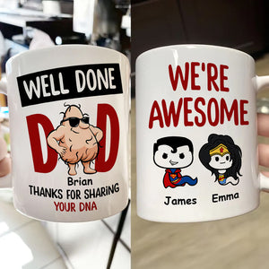 Thanks For Sharing Your DNA Mug - Gift For Dad - Personalized Ceramic Mug