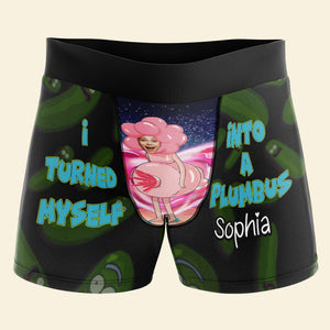 Custom Photo I Turned Mysefl Into A Plumbus - Gift For Boyfriend, Husband, Anniversary - Funny Personalized Custom Boxer Briefs, Men's Boxers NH96