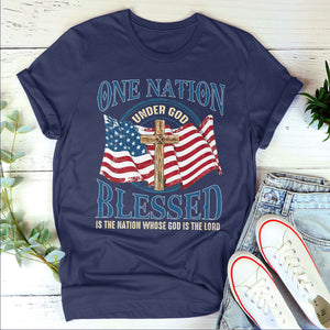 Blessed Is The Nation Whose God Is The Lord - Christian Unisex T-shirt AM226