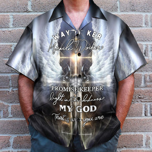 Christian Jesus Angle Wing Aloha Hawaiian Shirts For Men And Women