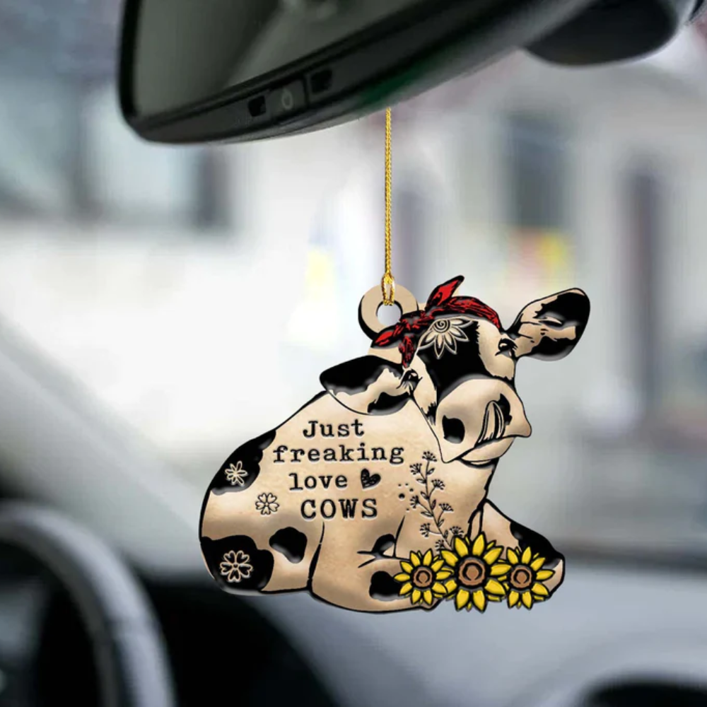 Cow Freaking Love Two Sided Ornament - Gift For Cow Lovers