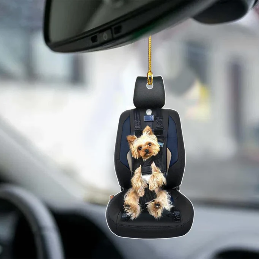 Yorkshire Terrier Car Seat - Gift For Dog Lovers - Ornament