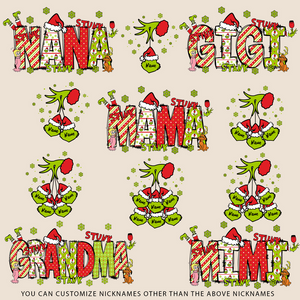 Custom Nickname Grandma, Mom And Kids Christmas 2024 - Personalized Sweatshirt Coquette Bow - NH96