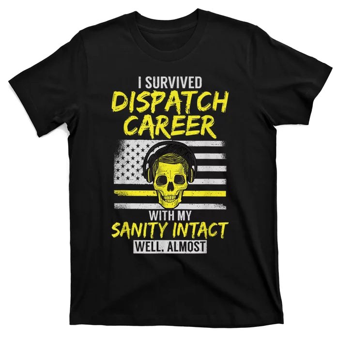 Retired Dispatcher 911 Thin Yellow Line Patriotic Unisex Shirt