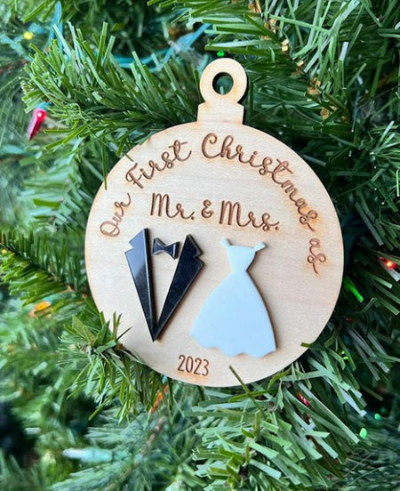 Review by Mia Bailey - Counting Down The Days Until Our First Christmas Together - Personalized Wood Ornament - Gift For Couple, Husband Wife, Anniversary, Engagement, Wedding, Marriage Gift NH96